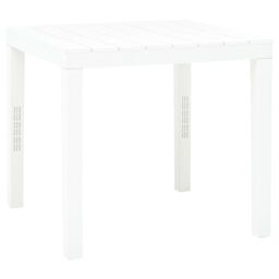 Berkfield Home Garden Table White 78x78x72 cm Plastic - Size: 78 x 78 x 72 cm