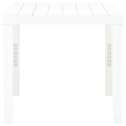 Berkfield Home Garden Table White 78x78x72 cm Plastic - Size: 78 x 78 x 72 cm - thumbnail 3