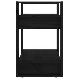Berkfield Home Beautiful Book Cabinet/Room Divider Black 60x35x57 cm Solid Wood Pine - Size: 60 x 35 x 57 cm - thumbnail 4