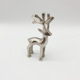 Minster Nickel Plated Reindeer - L3 x W6 x H10 cm in Silver - Size: 1 Pack - thumbnail 1