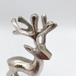 Minster Nickel Plated Reindeer - L3 x W6 x H10 cm in Silver - Size: 1 Pack - thumbnail 3