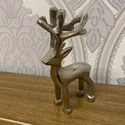 Minster Nickel Plated Reindeer - L3 x W6 x H10 cm in Silver - Size: 1 Pack - thumbnail 4