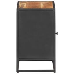 Berkfield Home Bedside Cabinet 40x30x50 cm Rough Mango Wood & Natural Cane in Brown - Size: 40 x 30 x 50 cm - thumbnail 4
