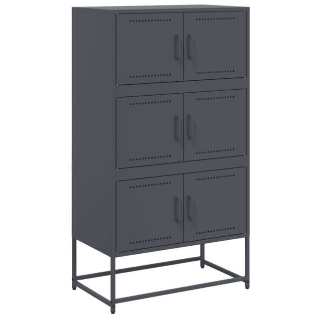 Berkfield Home Sideboard Anthracite 68.5x38.5x123.5 cm Steel in Charcoal - image 1