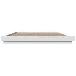 Berkfield Home Durable Bed Frame with LED Lights without Mattress White 180x200cm - Size: Super King - thumbnail 5