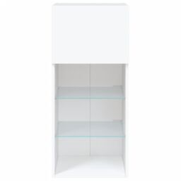 Berkfield Home TV Cabinet with LED Lights White 40.5x30x90 cm - thumbnail 9