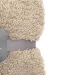 Ribbon Teddy Fleece Throw in Natural - thumbnail 2