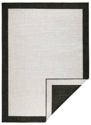 THE RUGS Panama Reversible Indoor Outdoor Rug Flatweave Weatherproof Bordered in Black - Size: 160 cm x 230 cm - thumbnail 6