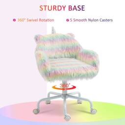STILVORA Multicolour Office Chair with Armrests & Wheels - thumbnail 6