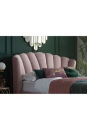 Birlea Velvet Fabric Ottoman Bed Frame Storage Lottie in Pink - Size: King - thumbnail 3