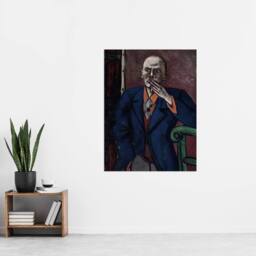 "Artery8 1950 Self Portrait With Cigarette Beckmann Wall Art Poster Print - Size: W24"" x H32""" - thumbnail 4