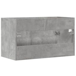 Berkfield Home Bathroom Sink Cabinet Concrete Grey 90x38.5x46 cm Engineered Wood - thumbnail 6