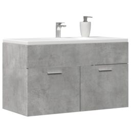 Berkfield Home Bathroom Sink Cabinet Concrete Grey 90x38.5x46 cm Engineered Wood - thumbnail 1
