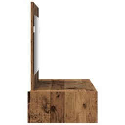 Berkfield Home Wall Hanging Dressing Table Old Wood 83x40x70 cm in Brown - Size: 83 x 40 x 70 cm - thumbnail 7