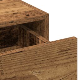 Berkfield Home Wall Hanging Dressing Table Old Wood 83x40x70 cm in Brown - Size: 83 x 40 x 70 cm - thumbnail 9