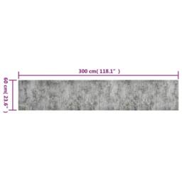 Berkfield Home Kitchen Rug Washable Beton 60x300 cm Velvet in Grey - thumbnail 5