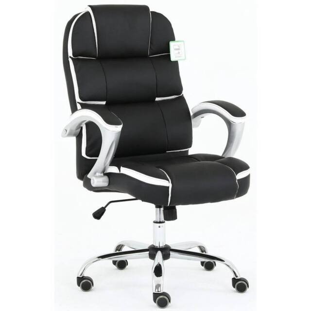EONLION BLACK Executive Office Chair Swivel Plush Computer - Size: 100 cm - image 1