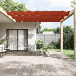 Berkfield Home Vertical Awning Terracotta 60x1000 cm Oxford Fabric - thumbnail 2