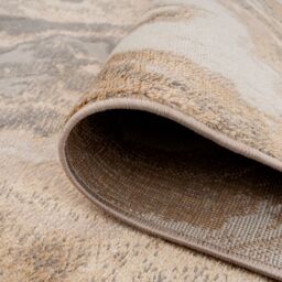 Kukoon Neutral Silver Beige Metallic Marble Lustre Sheen Rug - Size: 80 cm x 150 cm - thumbnail 6