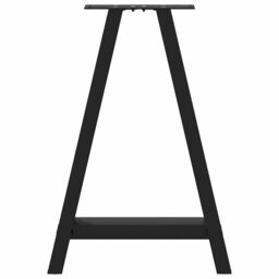 Berkfield Home Coffee Table Legs A-Shaped 2 pcs Black¬†50x(72-73) cm Steel in Black - thumbnail 5