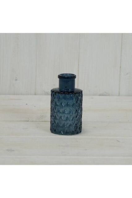 KDMD Blue Mini Geometric Glass Bottle - image 1