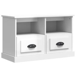 Berkfield Home TV Cabinet High Gloss White 80x35x50 cm Engineered Wood - Size: 80 x 35 x 50 cm - thumbnail 1