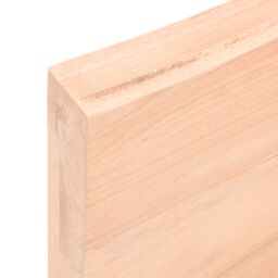 Berkfield Home Wall Shelf 80x50x(2-6) cm Untreated Solid Wood Oak in Brown - thumbnail 6