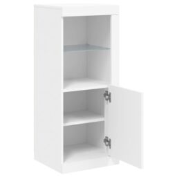Berkfield Home Sideboard with LED Lights White 41x37x100 cm - Size: 41 x 37 x 100 cm - thumbnail 7