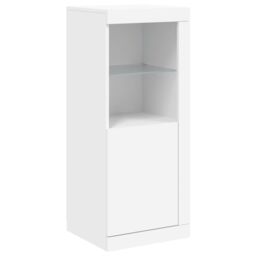 Berkfield Home Sideboard with LED Lights White 41x37x100 cm - Size: 41 x 37 x 100 cm - thumbnail 3