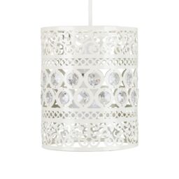 ValueLights Moroccan Shabby Chic White Ceiling Pendant Shade - thumbnail 2