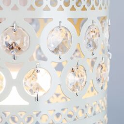 ValueLights Moroccan Shabby Chic White Ceiling Pendant Shade - thumbnail 3