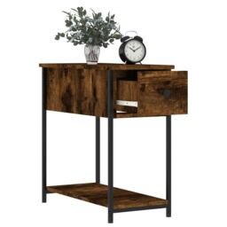 Berkfield Home Bedside Cabinets 2 pcs Smoked Oak 30x60x60 cm Engineered Wood in Brown - Size: 30 x 60 x 60 cm - thumbnail 4
