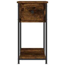 Berkfield Home Bedside Cabinets 2 pcs Smoked Oak 30x60x60 cm Engineered Wood in Brown - Size: 30 x 60 x 60 cm - thumbnail 6