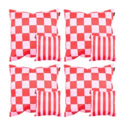 icon Indoor & Outdoor Checkerboard Waterproof Cushion Green 4x in Pink - Size: 43 cm x 43 cm - thumbnail 1