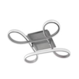 Netlighting Knot Flush Ceiling Silver 40W 3100lm LED Frosted Acrylic Chrome