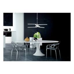 Netlighting Knot Flush Ceiling Silver 40W 3100lm LED Frosted Acrylic Chrome - thumbnail 4