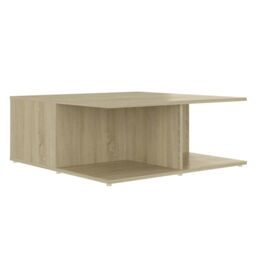 Berkfield Home Coffee Table Sonoma Oak 80x80x31 cm Engineered Wood in Brown - Size: 80 x 80 x 31 cm - thumbnail 6