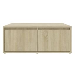 Berkfield Home Coffee Table Sonoma Oak 80x80x31 cm Engineered Wood in Brown - Size: 80 x 80 x 31 cm - thumbnail 4