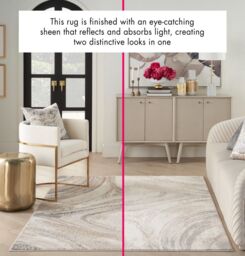 The Rug Shop UK Modern Abstract Polyester Easy To Clean Cream Area Rug in Grey - Size: 240 cm x 300 cm - thumbnail 3