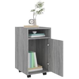 Berkfield Home Side Cabinet with Wheels Grey Sonoma 33x38x60 cm Engineered Wood - Size: 33 x 38 x 60 cm - thumbnail 7