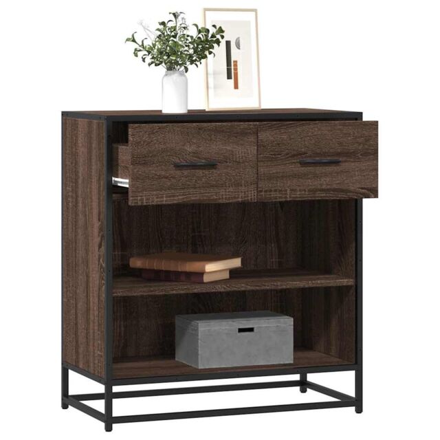 Berkfield Home Sideboard Brown Oak 68x35x76 cm Engineered Wood - Size: 68 x 35 x 76 cm - image 1