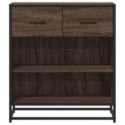 Berkfield Home Sideboard Brown Oak 68x35x76 cm Engineered Wood - Size: 68 x 35 x 76 cm - thumbnail 4