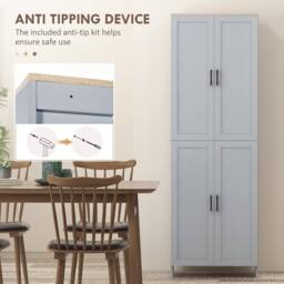 Wyld Haus Keketa 171cm Grey 4 Door Wooden Pantry Cabinet - thumbnail 9