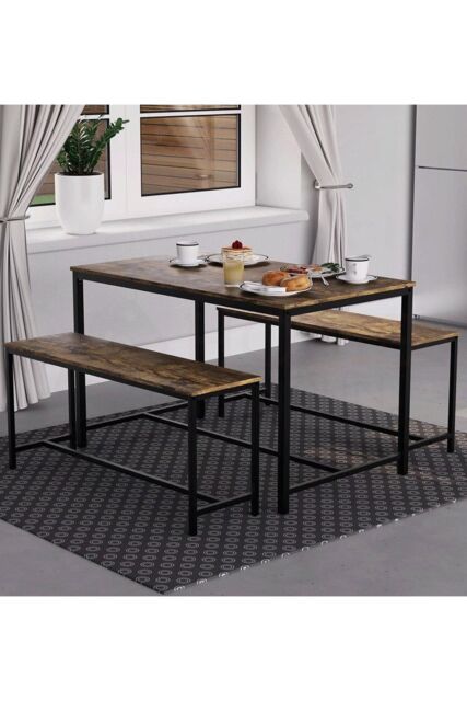 Home Discount Vida Designs Brooklyn 4 Seater Dining Set Dining Area Kitchen Furniture in Dark Brown - image 1