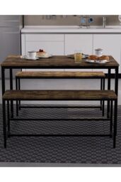 Home Discount Vida Designs Brooklyn 4 Seater Dining Set Dining Area Kitchen Furniture in Dark Brown - thumbnail 3