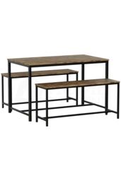 Home Discount Vida Designs Brooklyn 4 Seater Dining Set Dining Area Kitchen Furniture in Dark Brown - thumbnail 6