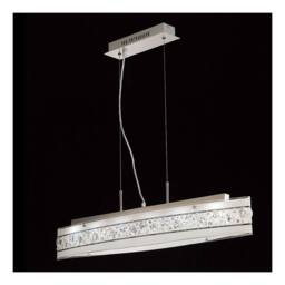 Netlighting Cosmic Ceiling Pendant Bar 5 Light Polished Chrome Glass Crystal in Grey - thumbnail 2
