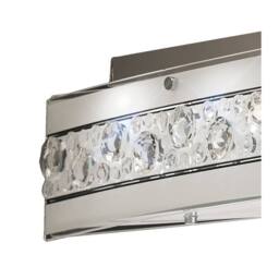 Netlighting Cosmic Ceiling Pendant Bar 5 Light Polished Chrome Glass Crystal in Grey - thumbnail 6