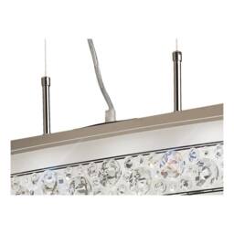 Netlighting Cosmic Ceiling Pendant Bar 5 Light Polished Chrome Glass Crystal in Grey - thumbnail 7