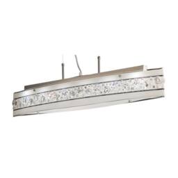 Netlighting Cosmic Ceiling Pendant Bar 5 Light Polished Chrome Glass Crystal in Grey - thumbnail 5